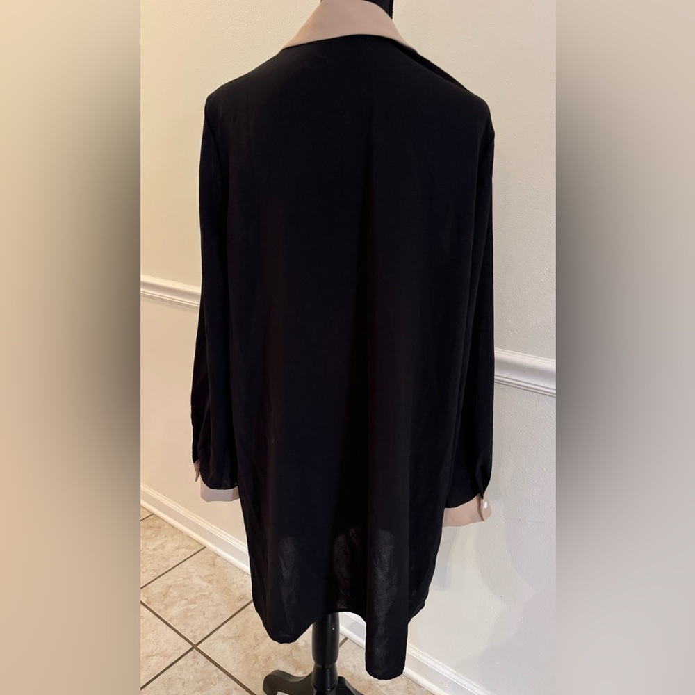 SHEIN Black & Taupe Long Sleeve Tunic Dress – Size XL - Picture 3 of 4